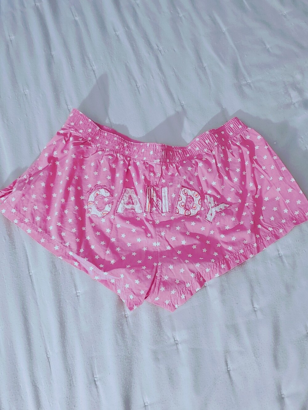 LA SENZA CANDY Pink Star Lounge Boxer Brief PJ Shorts